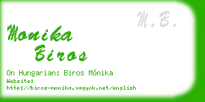 monika biros business card