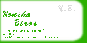 monika biros business card